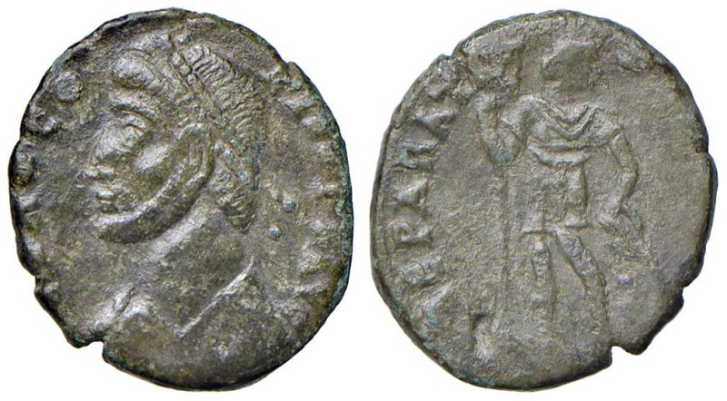 Procopio (365-366) AE (Costantinopoli) Busto diademato a s. - R/ Lâ€™imperatore ...