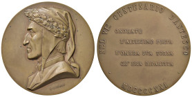 BOLOGNA. Dante Alighieri Medaglia 1921 Per il secentenario della morte del sommo poeta - Opus: L. Giorgi - Coll. Duilio Donati. p. 118 n. 104 - AE (g ...