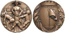 GIUSSAGO. Medaglia Comunale 1992 Stemma del comune, Lungo il margine: GIUSSAGO, TURAGO, VILLANOVA E CARPIGNAGO, BASELICA-BOLOGNA, GUINZANO-STAZIONE, N...