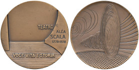 MILANO. Medaglia 1978 Per il II Centenario del Teatro alla Scala di Milano, VOCE VITA E STORIA - Opus: L. Teruggi, emissione degli Stabilimenti Johnso...
