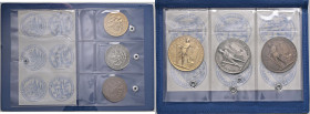 SAN MARINO Medaglie 1963 Trittico VÂ° Centenario della annesione del Castello di Serravalle - AU, AG e AE In confezione originale sigillate e certific...