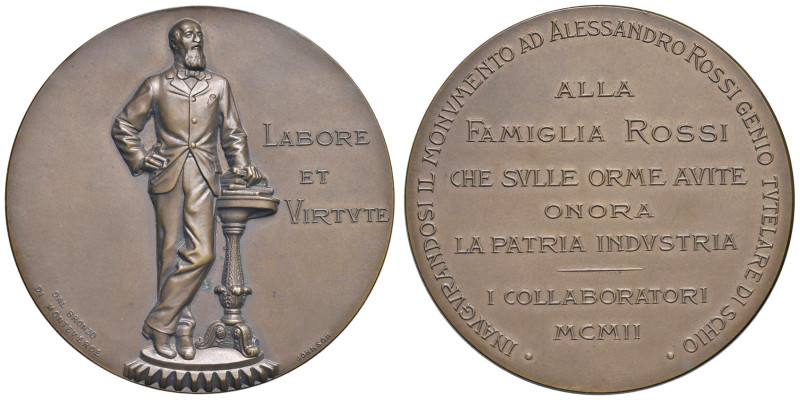 SCHIO. Medaglia 1902 Alla Famiglia Di Alessandro Rossi, dai collaboratori dell'i...