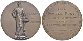 SCHIO. Medaglia 1902 Alla Famiglia Di Alessandro Rossi, dai collaboratori dell'industria - Opus: edizione degli stabilimenti Johnson di Milano - Dal b...