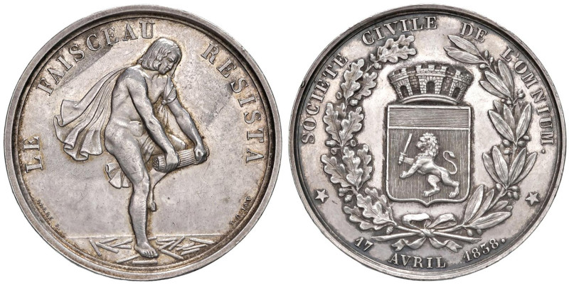 FRANCIA. SocietÃ Civile de L'OMNIUM Medaglia 1838 LE FAISCEAU RESISTA, la resist...