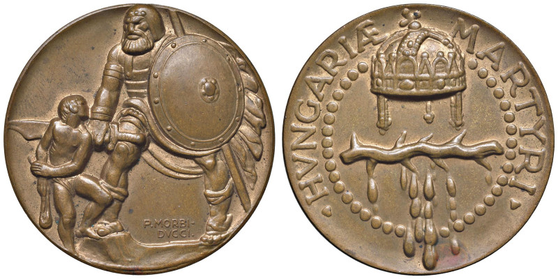UNGHERIA. Medaglia senza data (1956) In ricordo dei Martiri ungheresi, HUNGARIAE...