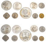 Bahamas, Elizabeth II, 1952-2022. Official Proof set, 1; 5; 10; 15; 25; 50 (AR) Cents and 1 (AR); 2 (AR); 5 (AR) Dollars, 1971 FM, Franklin mint (KM-P...