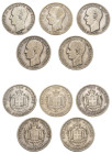 Greece, King George I, 1863-1913. Lot of 5 coins comprising Drachma (5), 1873 A, First Type, Paris mint, each 4.83g to 4.90g (KM38; Divo 53b; IV3).

F...