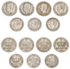 Greece, King George I, 1863-1913. Lot of 7 coins comprising 20 Lepta (3), 1874 A, First Type, Paris mint, each 0.98g to 1.00g (KM44; Divo 56a; IV9) an...