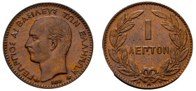 Greece, King George I, 1863-1913. Lepton, 1879 A, Second Type, Paris mint, 1.03g (KM52; Divo 70b; IV16).

Uncirculated.