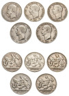 Greece, King George I, 1863-1913. Lot of 5 coins comprising Drachma (5), 1910, Second Type, Paris mint, each 4.92g to 4.97g (KM60; Divo 54a; IV24).

V...
