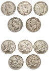 Greece, King George I, 1863-1913. Lot of 5 coins comprising Drachma (3), 1910, Second Type, Paris mint, each 4.93g to 4.97g (KM60; Divo 54a; IV24) and...