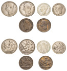 Greece, King George I, 1863-1913. Lot of 6 coins comprising Drachma, 1874 A (1), First Type, Paris mint, 4.90g (KM38; Divo 53c; IV3); Drachma, 1910 (1...