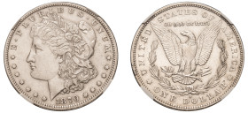 USA, Federal Republic, 1776-. “Morgan” Dollar, 1879 O, New Orleans mint (KM110).

Graded AU Details, Cleaned NGC.