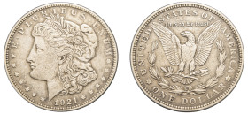 USA, Federal Republic, 1776-. “Morgan” Dollar, 1921, Philadelphia mint, 26.67g (KM110).

Very fine.