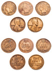 USA, Federal Republic, 1776-. Lot of 5 coins comprising “Indian” Cent (3), 1888; 1899; 1907 (KM90a) and “Lincoln” Cent (2), 1917; 1944 (KM132).

Fine ...