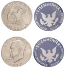 USA, Federal Republic, 1776-. AR Dollar, 1971 S, President Dwight D. Eisenhower, San Francisco mint (KM203a).

In original folder with certificate, pa...
