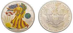 USA, Federal Republic, 1776-. AR Coloured “American Silver Eagle” Dollar, 2004, Philadelphia mint, 31.31g (cf. KM273, for regular issue).

Uncirculate...