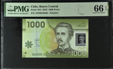 Chile
Banco Central
1.000 Pesos, 2019
S/N AF90523505
Pick 161i

Graded Gem Uncirculated 66 EPQ PMG.