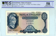 Great Britain
Bank of England 
5 Pounds, ND (1961-1963)
£5 in white on back 
S/N K08 275371
Pick 372a

Graded Choice About Uncirculated 58 Details, St...