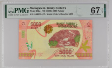 Madagascar
Banky Foiben’i
5.000 Ariary, ND (2017)
S/N A94278427
Watermark: Zebu’s Head and 5.000
Pick 102a

Graded Superb Gem Uncirculated 67 EPQ PMG....