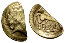 Helvetii fragmentary AV 1/4 Stater, very rare