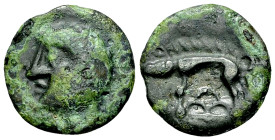 Leuci (?) AE Cast potin unit, c. 100-60 BC