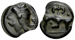 Leuci AE Cast potin unit, c. 100-50 BC