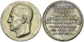 Schweiz, AR Gussmedaille 1958, Walter Stoecklin