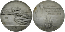 Basel, Zinngussmedaille 1932, Gordon Bennett, v. Hans Frei