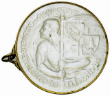 Delémont, einseitige Perlmutt-Medaille 1924, Turnfest