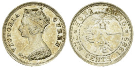 Hong Kong AR 10 Cents 1889