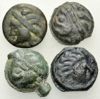 Celtic Gaul, Lot of 4 AE Cast potin units