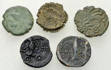 Celtic Gaul, Lot of 4 struck AE coins
