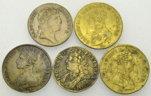 Germany/France, Lot of 5 AE Jetons
