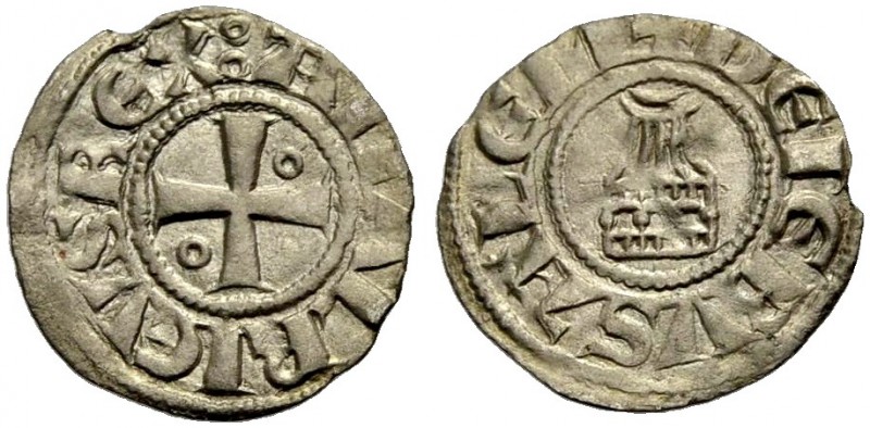 KINGDOM OF JERUSALEM. AMAURY, 1163-1174. Obole. Cross with annulet in second and...