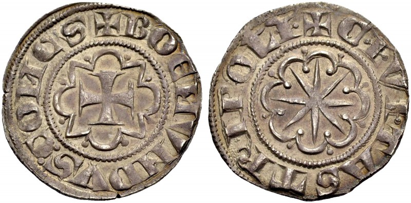 THE COUNTY OF TRIPOLI. BOHEMOND VI., 1251-1275. Gros. Cross in octafoil pattern,...