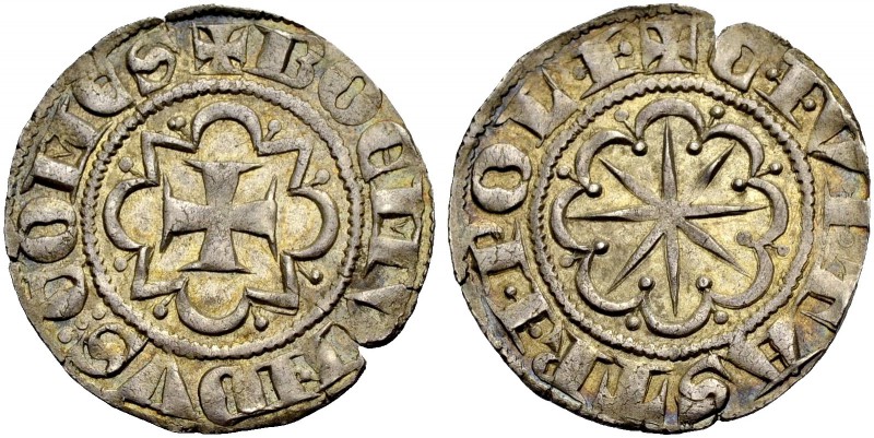 THE COUNTY OF TRIPOLI. BOHEMOND VI., 1251-1275. Gros. Cross in octafoil pattern,...