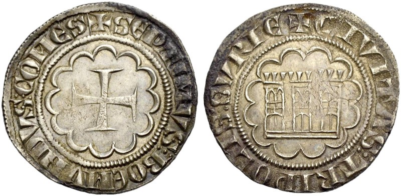THE COUNTY OF TRIPOLI. BOHEMOND VII., 1275-1287. Gros. Cross in twelve-foil, +SE...