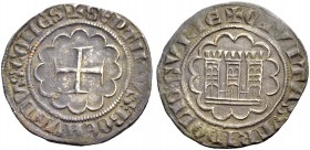 THE COUNTY OF TRIPOLI. BOHEMOND VII., 1275-1287. Gros. Cross in twelve-foil, +SEPTIMVS: BOEMVNDVS: COMES Rv. Castle in twelve-foil, +CIVITAS: TRIPOLIS...