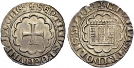 THE COUNTY OF TRIPOLI. BOHEMOND VII., 1275-1287. Gros. Cross in twelve-foil, +SEPTIMVS: BOEMVNDVS: COMES Rv. Castle in twelve-foil, +CIVITAS: TRIPOLIS...