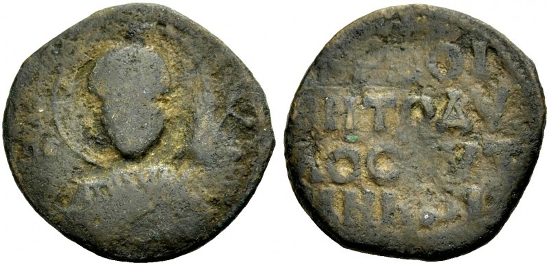 THE PRINCIPALITY OF ANTIOCH. TANCRED, 1104-1112. Copper coin type 1. Bust of St....