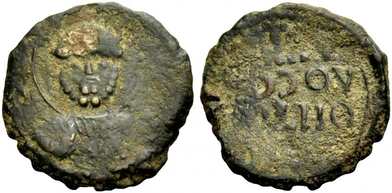 THE PRINCIPALITY OF ANTIOCH. TANCRED, 1104-1112. Copper coin type 1. Bust of St....