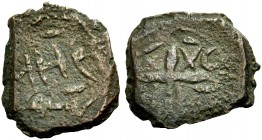 THE PRINCIPALITY OF ANTIOCH. ANONYMOUS, ca. 1120-1140. Follis (M)HHP (ΘOY) (for MHTHP ΘEOY, Mother of God). Rv. Cross with IC-XC-NI-KA in the quarters...