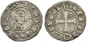 THE PRINCIPALITY OF ANTIOCH. BOHEMOND III, Majority, 1163-1201. Denier. Helmeted bearded head r. between crescent and five-pointed star, +BOAMVNDVS Rv...