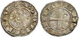 THE PRINCIPALITY OF ANTIOCH. BOHEMOND III, Majority, 1163-1201. Denier. Helmeted head l. between crescent and five-pointed star, +BOAMVDHVS (D retrogr...