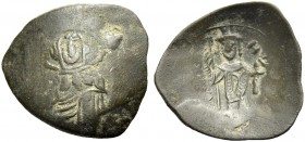 The Latin Rulers of Constantinople, 1204-1261. Aspron trachy, small module. Mary enthroned. Rv. The emperor standing with labarum and akakia. 1.49 g. ...
