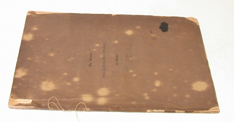 FRIEDLÄNDER, J. Die Münzen des Johanniter-Ordens auf Rhodus. Berlin 1843. 43 p.,...