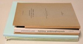 LOTS. ARMENIA: Offprints and journal articles by BEDOUKIAN, METCALF, SZEKULA, etc. Card covered. 8 volumes.