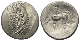 Ostkelten. Noricum. Ostnoricum.

 Tetradrachme (Silber).
Typ Samobor / A.

Vs: Stilisierter Kopf mit Lorbeerkranz links.
Rs: Stilisiertes Pferd ...