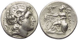 Königreich Thrakien. Lysimachos (306 - 281 v. Chr.).

 Tetradrachme (Silber). Ungesicherte Münzstätte.
Vs: Kopf des vergöttlichten Alexanders des G...